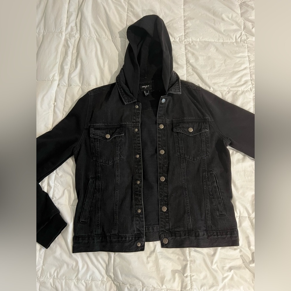 Forever 21 black denim jacket
